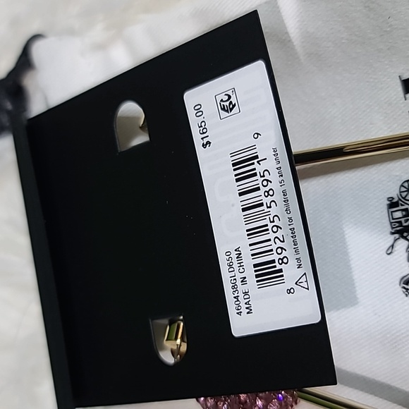 COACH Pav'e Lollipop Drop Earrings NWT - Picture 5 of 5